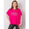 Ružové dámske tričko s kamienkami RV-BZ-6496.32P-fuchsia ONE SIZE