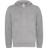 B&C Collection B&C | Hooded Full Zip /men Pánska mikina s kapucňou_01.0647 Farba: Heather Grey, Veľkosť: M