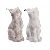 Cementová dekorácia v tvare sediacej mačičky v dvoch prevedeniach 17 x 12,5 x 27 cm 41922