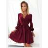Numoco 339-3 BINDY Dámske šaty s výstrihom - Vínová farba