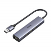 Rozbočovač UGREEN 5v1 adaptér, USB na 4x USB 3.0 CM473-20805 (sivý)