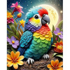Diamantový obraz Farebný papagáj v hniezde