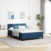 zahrada-XL Box spring posteľ s matracom & LED modrá 140x200 cm textília 3342295