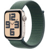 Apple Watch SE (2024) 40mm Hviezdne biely hliník s jazerne zeleným prevliekacím remienkom (MXEH3QC/A)