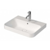 DURAVIT - Happy D.2 Plus Umývadlo na dosku, 60x46 cm, s prepadom, s otvorom na batériu, biela 2360600000