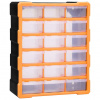 vidaXL Organizér s 18 strednými zásuvkami 38x16x47 cm - Oranžová - 146969-261294