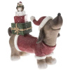 Vánoční dekorace Jezevčík s LED dárečky (NG730)