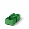 LEGO® úložný box s šuplíkem 25 x 25 x 18 cm tmavě zelená