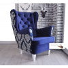 Kreslo na nožičkách Velvet Blue Royal