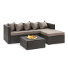 Blumfeldt Theia Lounge Set, záhradná sedacia súprava, rohový gauč, stolček, 5 vankúšov, čierna (GDMC5-Theia Lounge)