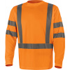 DELTA COSMOS / Unisex reflexné tričko s dlhým rukávom - fluo oranžová S