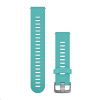 Garmin řemínek Quick Release 20mm, silikonový modrý, stříbrná přezka 010-11251-1Q