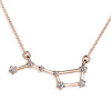 Dámsky náhrdelník Big car DF 4122 s retiazkou, ružové zlato, s diamantmi