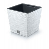 kvetináč 30cm FURU SQUARE LOW DFS300-S449 biely plastový PROSPERPLAST