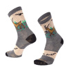 BESKYD DEER veselé merino ponožky Moose sivá XXL 1 pár