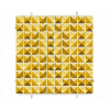 Dekoračný panel Zlatý 3D Priehľadné pozadie 30 x 30 cm 100 štvorcov