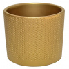 Keramický hrniec DOMOLETTI WALEC KROPKI, O17 cm, zlatý