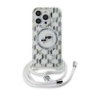 Karl Lagerfeld IML Monogram Crossbody K&CH Heads MagSafe zadný kryt pre iPhone 14 Pro Max Transparent