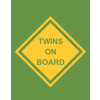 Tehotenské tričko Twins on board, Barva Zelená, Velikost S Bezvatriko.cz 105007