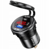 Motocyklová nabíjačka Napájací adaptér Gniazdo USB x2 QC3.0 Voltmeter
