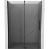 Mexen Velar, posuvné sprchové dvere do otvoru 160 cm, 8mm šedé sklo, čierna matná, 871-160-000-41-70