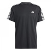 adidas 3 Stripe Essentials Training pánske tričko Black/White L