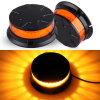 MAJÁK ORANŽOVÝ 12V/24V STROBOSKOPICKÁ VÝSTRAŽNÁ LAMPA NA STRECHU 48 LED