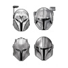 Komar Samolepka na stenu Star Wars Mandalorian Helmets 50 x 70 cm, 4dielna