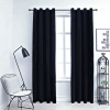 zahrada-XL Zatemňovacie závesy s očkami 2 ks, zamat, čierne 140x225 cm 134489