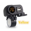 NABÍJAČKA MOTOCYKEL VOLTMETER TERMOMETER 2x USB 3v1