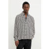 Košeľa Won Hundred pánska, čierna farba, voľný strih, s golierom button-down, 3550-14274 3550.14274 XL