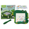 mamido Edukatívna magnetická tabuľa Dino puzzle zelená s korálkami