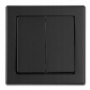 Dvojitý vypínač Klasik, Zapustený Timex-Elektro čierny 01-1331