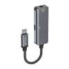 AppleMix Adaptér TECH PROTECT - Lightning na Lightning + 3,5 mm jack - sivý