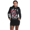 Yakuza dámske šaty s kapucňou SOFT VOODOO GKB 21110 black Farba: čierna, Veľkosti dámske: XS