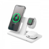 Stojan FIXED MagPowerstation 3-v-1 bezdrôtový nabíjací s MagSafe, 15W+15W+5W, biely