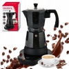 Elektrický moka kávovar Klausberg KB-7998 Moka na 6 šálok espressa, 500W, vypínač ON/OFF, čierna