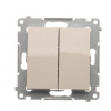 Kontakt Simon Tlačidlo dvojité 1/0+1/0 Simon54 PREMIUM/NATURE BS béžové DP2.01/41