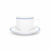 Opal šálka cappuccino s podšálkou modrá krajka 270 ml, Thun 1794
