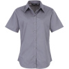 Premier Košile PR 302, popelínová, krátký rukáv, dámská COT390302m082j-steel 5XL Šedá ocelová