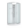 Sanotechnik Rakúsko Sanotechnik QuickLine Dallas chrom, sprchový box štvrťkruh 90x90x210cm, biely, CL11