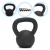 Kettlebelll Liatinový TREXO 8 kg čierny na cvičenie ODVÁŽNIK FITNESS