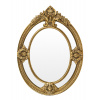Dekoračné Závesné Oválne Zrkadlo Zlatý Rám