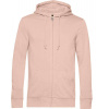 B&C | Inspire Zipped Hood, Pánska mikina s kapucňou, ružová soft rose, L