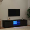 zahrada-XL TV skrinka s LED svetlami čierna 140x40x36 cm 804293