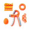 Set pomôcok posilňovača zápästia a palcov Classic 5 in 1, Oranžová