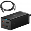 Baseus Fast Charger GaN5 Pro HUB HDMI 2 x USB-C / USB-A / HDMI 4K 30Hz 1,5 m čierny + USB-C kábel - USB-C 100W 40Gb/s (USB4) 1 m (CCGP110201)