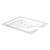 Víko pro polykarbonátové nádoby GN s výřezem pro cirkulační čerpadlo sous vide, GN 1/2, Průhledná, 265x325mm | HENDI, 864234