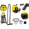 Vysávač priemyselný na sucho a na mokro 25l, so zásuvkou + príslušenstvo, 1.800 W, GEKO