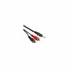 PremiumCord Kábel Jack 3.5mm-2xCINCH M/M 1,5m (kjackcin015)